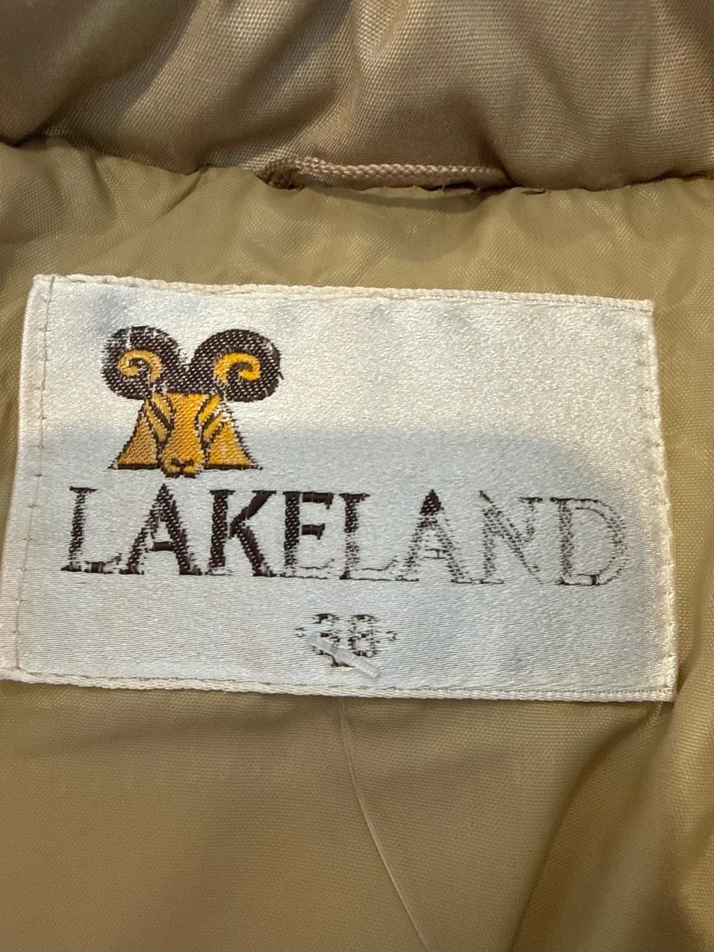 Lakeland Vintage Men's Tan Puffer Jacket - Lightweight Insulated Coat